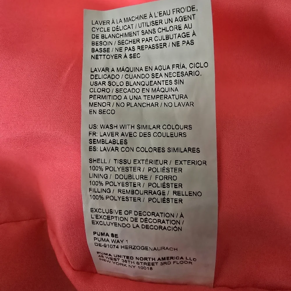 Puma Hot Pink Puffer Vest Size 10-12